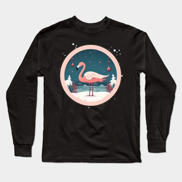 Flamingo Flock Sunset, Love Flamingos Long Sleeve T-Shirt by dukito